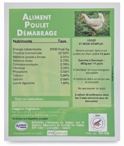 ENERGIE CHAIR DEMARRAGE - aliments pour volaille - DEAG Gabon